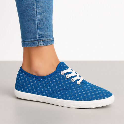 Damen sneaker blau canvas - damen,